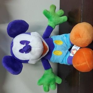 Disney Parks' Purple Mickey Mouse Plush Toy Green Gloves Orange Shoes